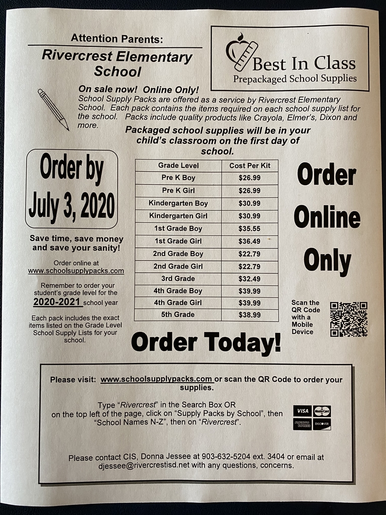School supply order