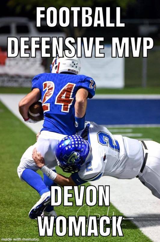 Football Defensive MVP Devon Womack Football Defensive MVP Devon Womack