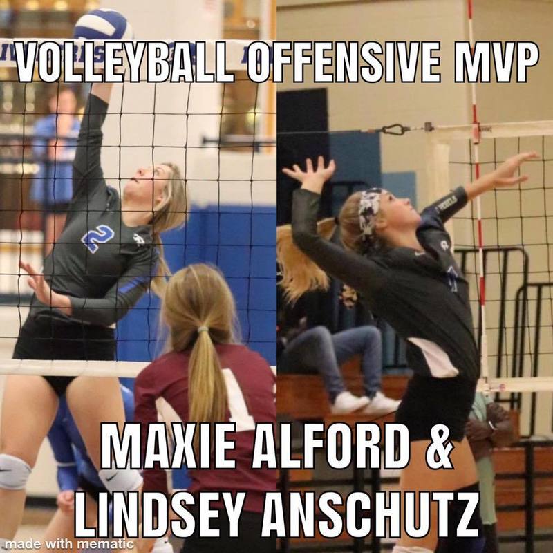 Volleyball Offensive MVP Maxie Alford & Lindsey Anschutz Volleyball Offensive MVP Maxie Alford & Lindsey Anschutz